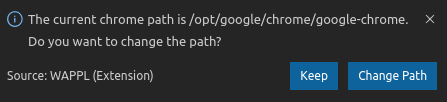 Change Chrome Path