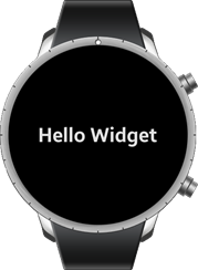 Widget application on a wearable device
