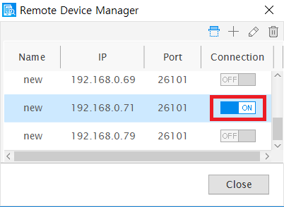 Remote Device Manager - Enable Connection