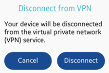 Disconnecting VPN