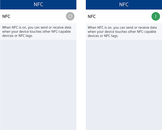 NFC settings application
