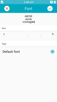 Changing the font size