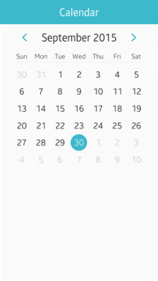 Calendar component
