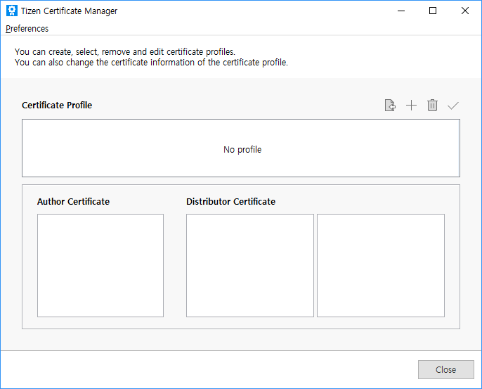 Creating a new certificate profile