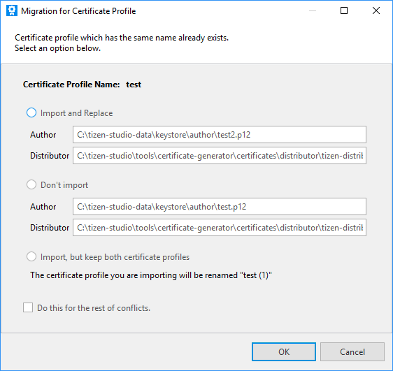 Migrating certificate profiles