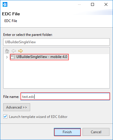 EDC File dialog