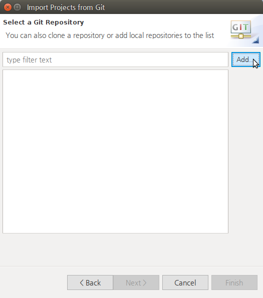 Select local repository