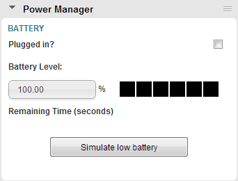 Power Manager panel