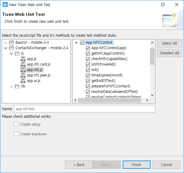 Creating a Web unit test