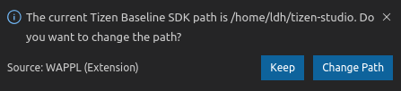 Change Tizen SDK Path