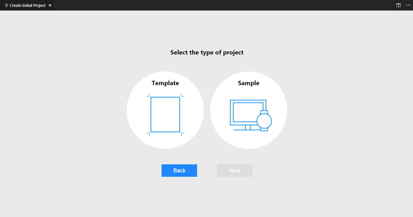 Select the type of project