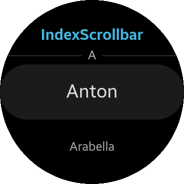 photo of indexscrollbar element in Tizen