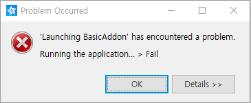 Unable to run the addon