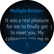Multiple footer buttons on a circular device