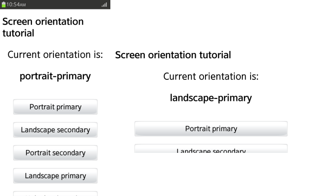 Screen orientation application