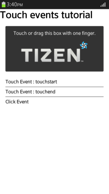 Simple touch (in mobile applications only)
