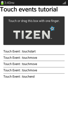 Moving touch (in mobile applications only)