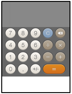 360x480 calculator with an absolute 320x320 layout