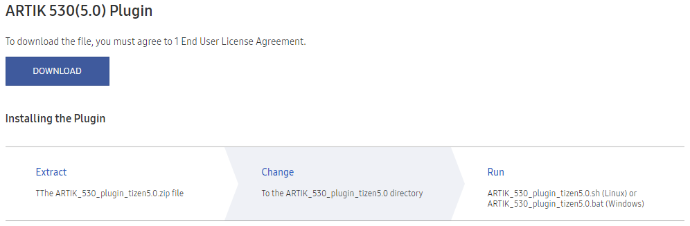 ARTIK530(5.0) Plugin section