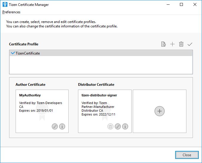 View new certificate
