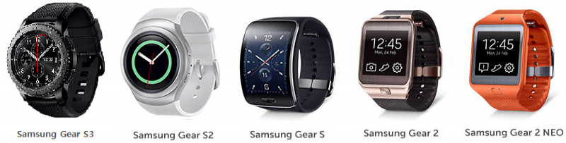 Wearable Samsung Gear devices