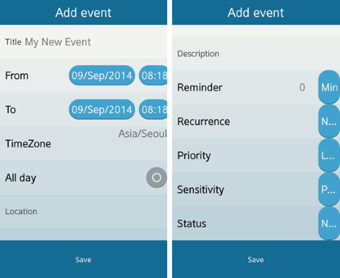 Adding events and modifying event details