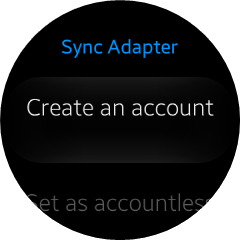 Sync Adapter main screen view