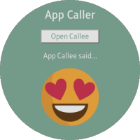 App Caller and App Callee screens