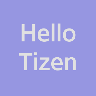Hello Tizen screen