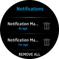 NotificationManager screen