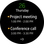 Schedule Event widget screen