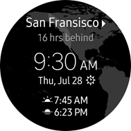 World Clock Widget screen